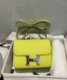 에르메스 콘스탄스18 레몬 옐로우 은장 앱송